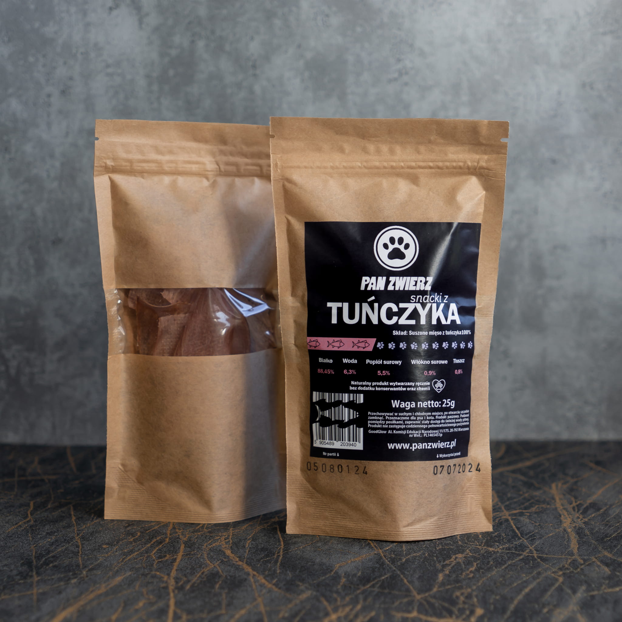  Pan Zwierz - Tuńczyk 25g - Naturalne, suszone smaczki