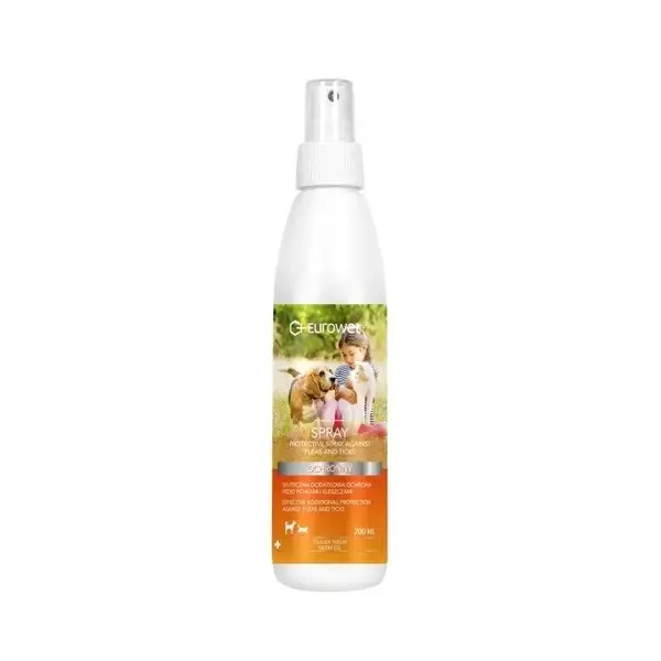 SPRAY EUROWET OCHRONNY PRZECIW PCHLOM I KLESZCZOM BUTELKA – 200 ML