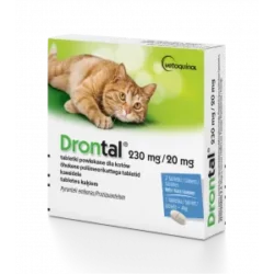 DRONTAL KOT 2 tabletki 230 mg/20 mg