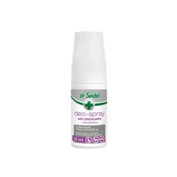 DEO SPRAY – SPRAY Z CHLORHEKSYDYNA DO PIELEGNACJI ZEBOW DR SEIDEL PLYN BUTELKA – 50 ML
