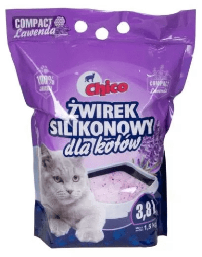 Chico żwirek silikonowy 3,8l compact lawenda