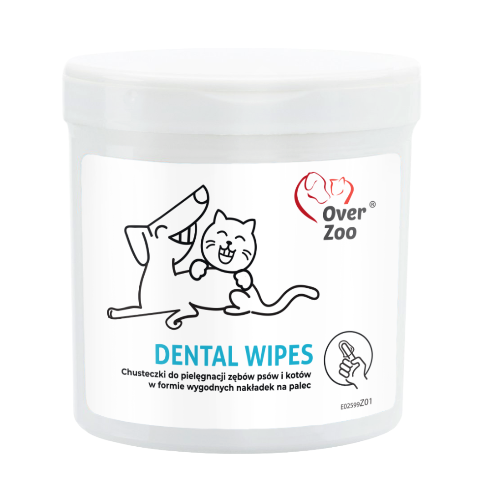 Opis DENTAL WIPES - Chusteczki do pielęgnacji zębów 50 szt. Chusteczki do pielęgnacji zębów psów i kotów w formie wygodnych nakładek na palec. Odpowiednia faktura na powierzchni chusteczek zapewnia mechaniczne czyszczenie zębów i dziąseł, symulujące szczotkowanie. Zawarte w chusteczkach składniki, takie jak arginina, ekstrakt z gorzkiej pomarańczy przyczyniają się do ograniczenia powstawania płytki nazębnej i kamienia nazębnego oraz wspierają zdrowie dziąseł i jamy ustnej. Dodatek mięty redukuje nieprzyjemny zapach z jamy ustnej. DENTAL WIPES - Chusteczki do pielęgnacji zębów 50 szt. Nałożyć chusteczkę na palec a następnie delikatnie, ruchem okrężnym czyścić zęby i dziąsła.