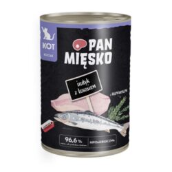 Karma mokra dla kota Pan Mięsko Indyk z łososiem 400 g (kociak)