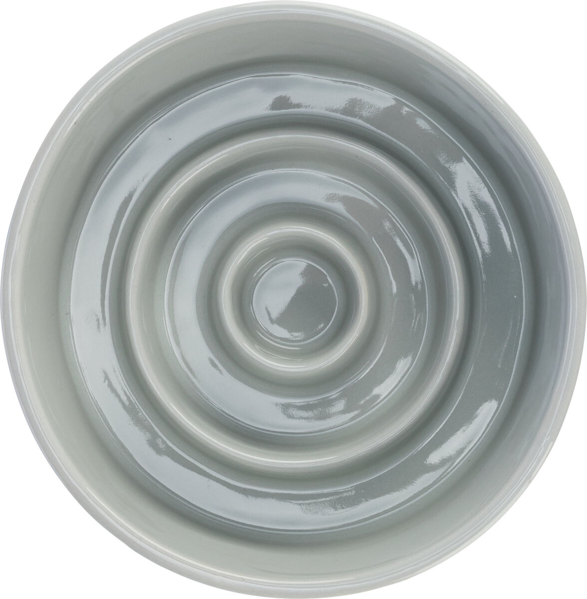 Slow Feeding, miska ceramiczna, dla psa/kota, szaro/niebieska, 0.45 l/ø 14 cm, spowalniająca jedzenie - obrazek 4