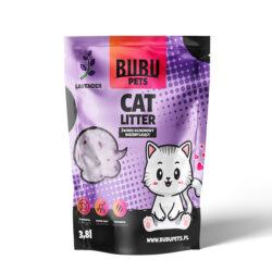 BUBU PETS Silica Gel Cat Litter Lavender scent 1-6mm 3,8L / 1,5kg with purple granules