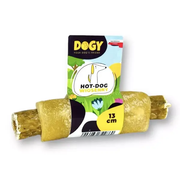 DOGY - Hot-Dogi WIOSENNE ze szparagami i serem cheddar 13cm 1szt