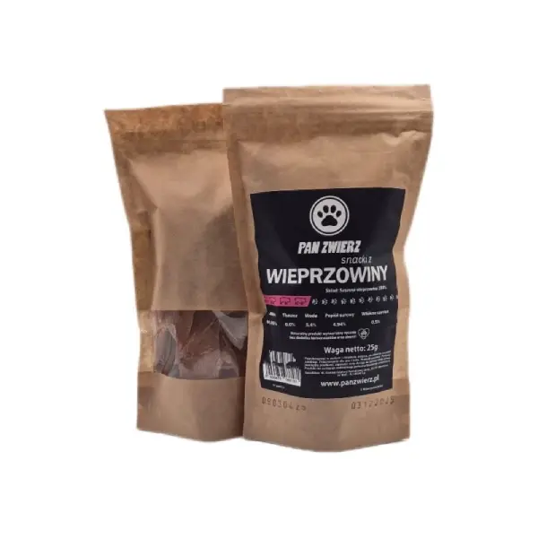 Pan Zwierz - Wieprzowina 25g - Naturalne, suszone smaczki