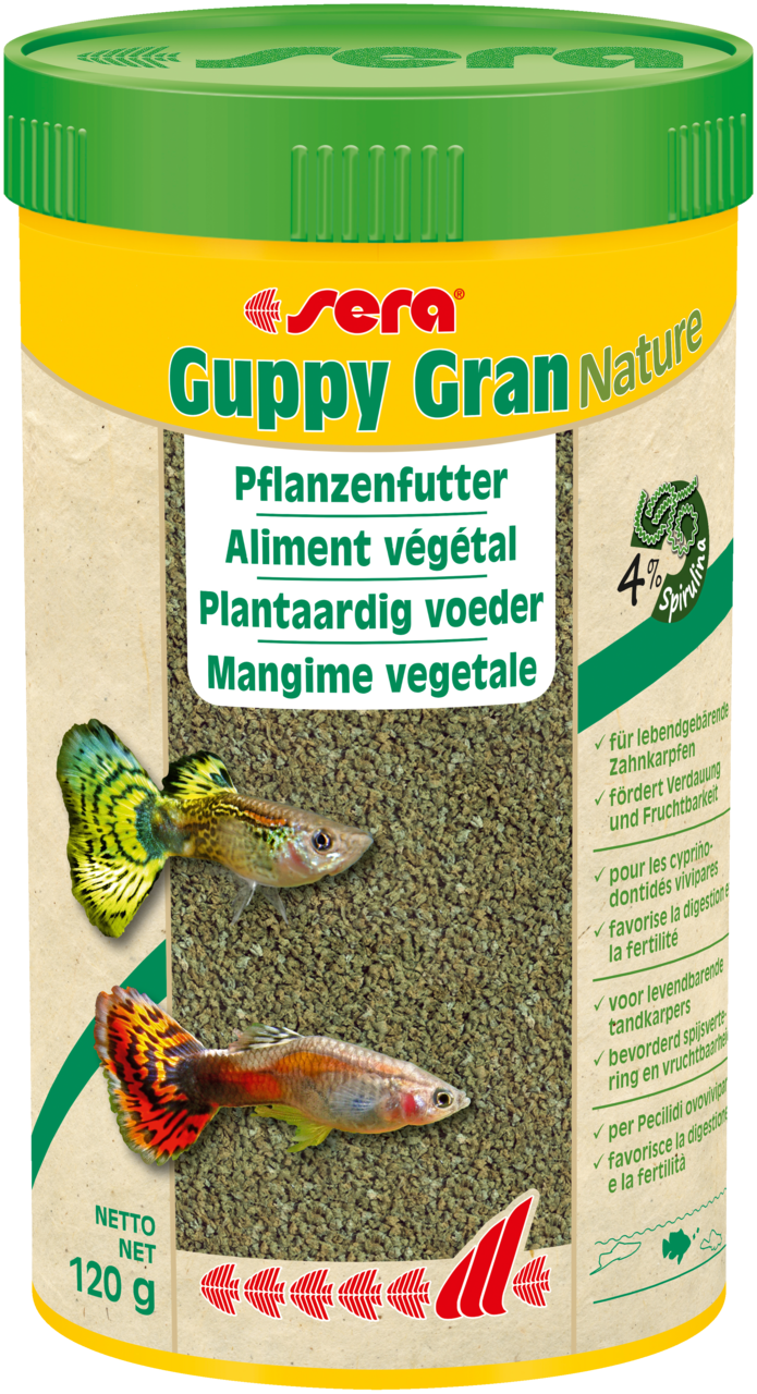 Guppy Gran Nature 250ml, granulat - pokarm roślinny