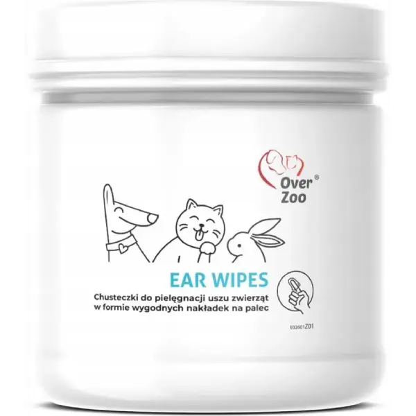 Over Zoo Ear Wipes Czyściki do uszu dla psa i kota op. 50szt.