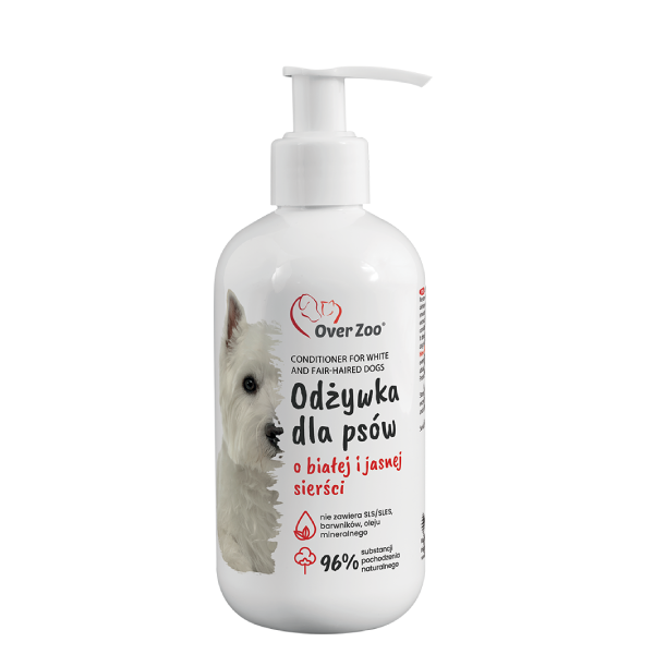 Odżywka dla psów o białej i jasnej sierści 240 ml