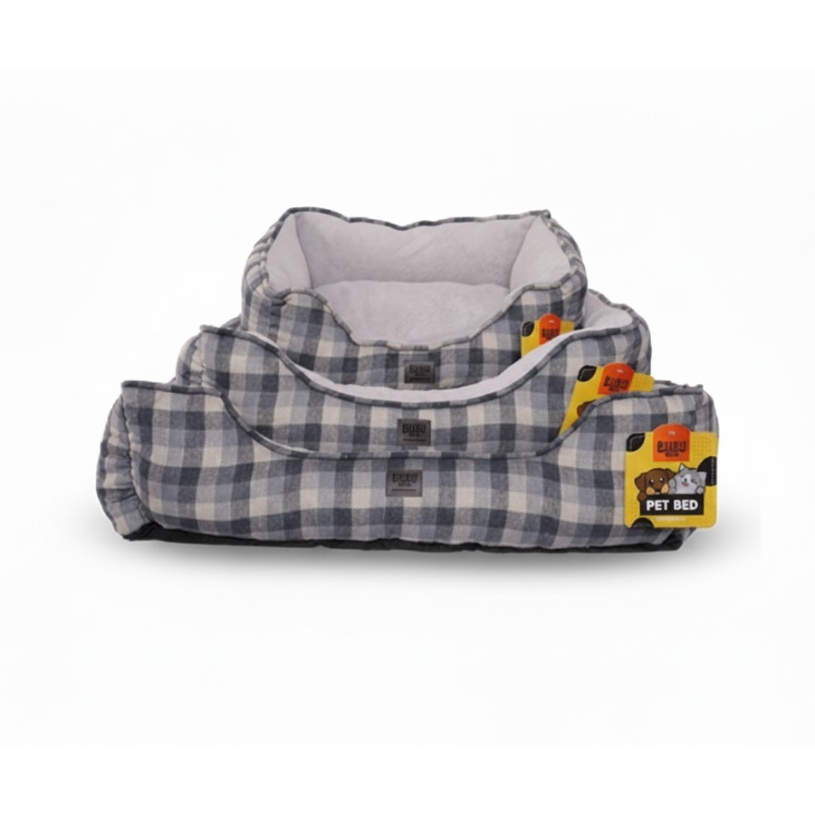 Legowisko dla psa prostokątne CHECKERED S 50x40x15cm zipper