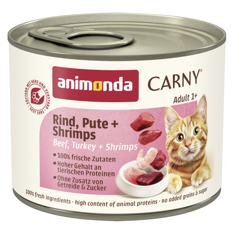 Animonda Carny 200 G Kot Adult Indyk Kurczak Krewetka Puszka