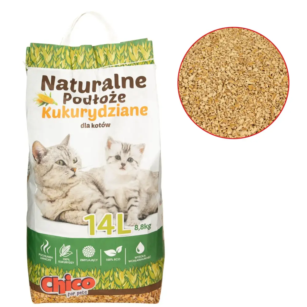 CHICO Podściółka kukurydziana 14l - obrazek 3