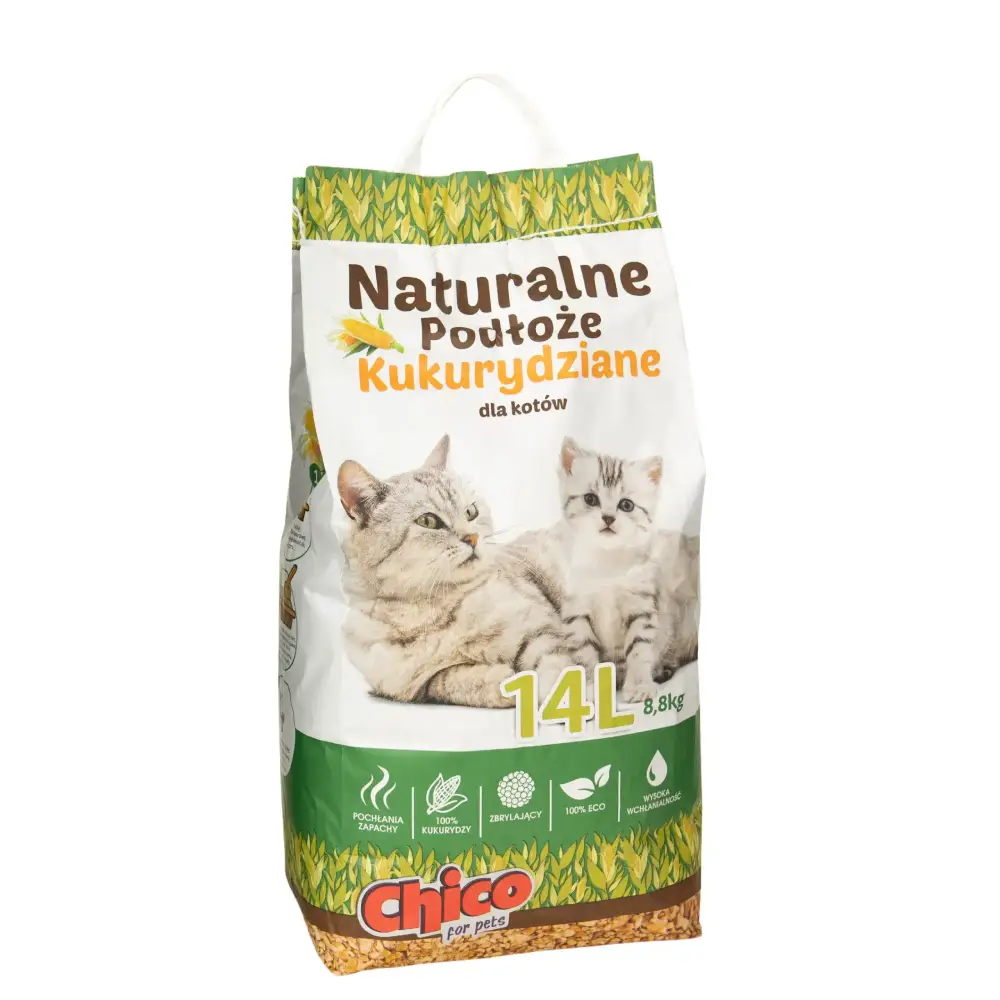 CHICO Podściółka kukurydziana 14l