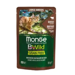 BWILD GRAIN FREE Bawół z warzywami w sosie 85g - duże rasy