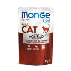 MONGE GRILL Cat Adult Jagnięcina 85g