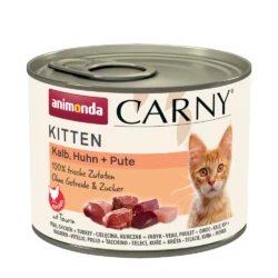 ANIMONDA Carny Kitten Cielęcina, kurczak, indyk - mokra karma dla małego kota - 200g