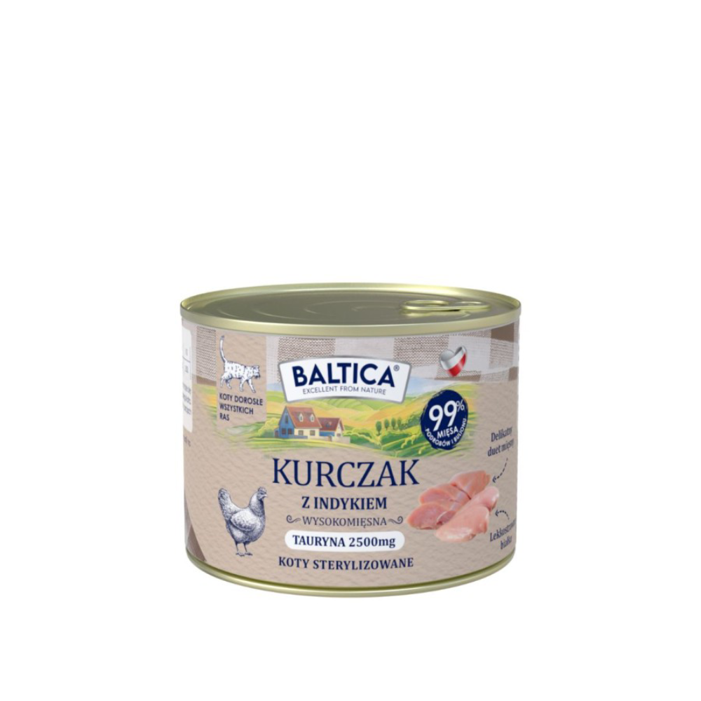 BALTICA SMAKI REGIONÓW Kot dorosły Kurczak z indykiem 185g