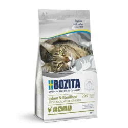 Bozita Indoor & Sterilised z kurczakiem – sucha karma dla kota sterylizowanego i domowego 400g