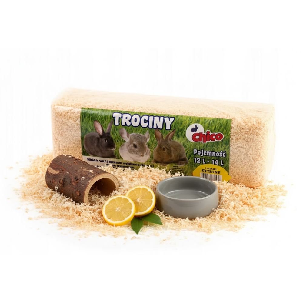 CHICO Trociny Dla Gryzoni Miękkie z Cytryną 12-14L