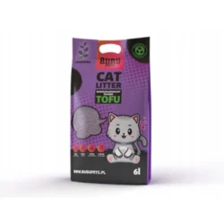 BUBU PETS Żwirek dla kotów Tofu biodegradowalny 2,5kg / 6L lawendowy