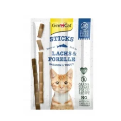 GimCat Sticks Paluszki Kabanosy łosoś pstrąg Pałeczki dla Kota 4szt x 5g