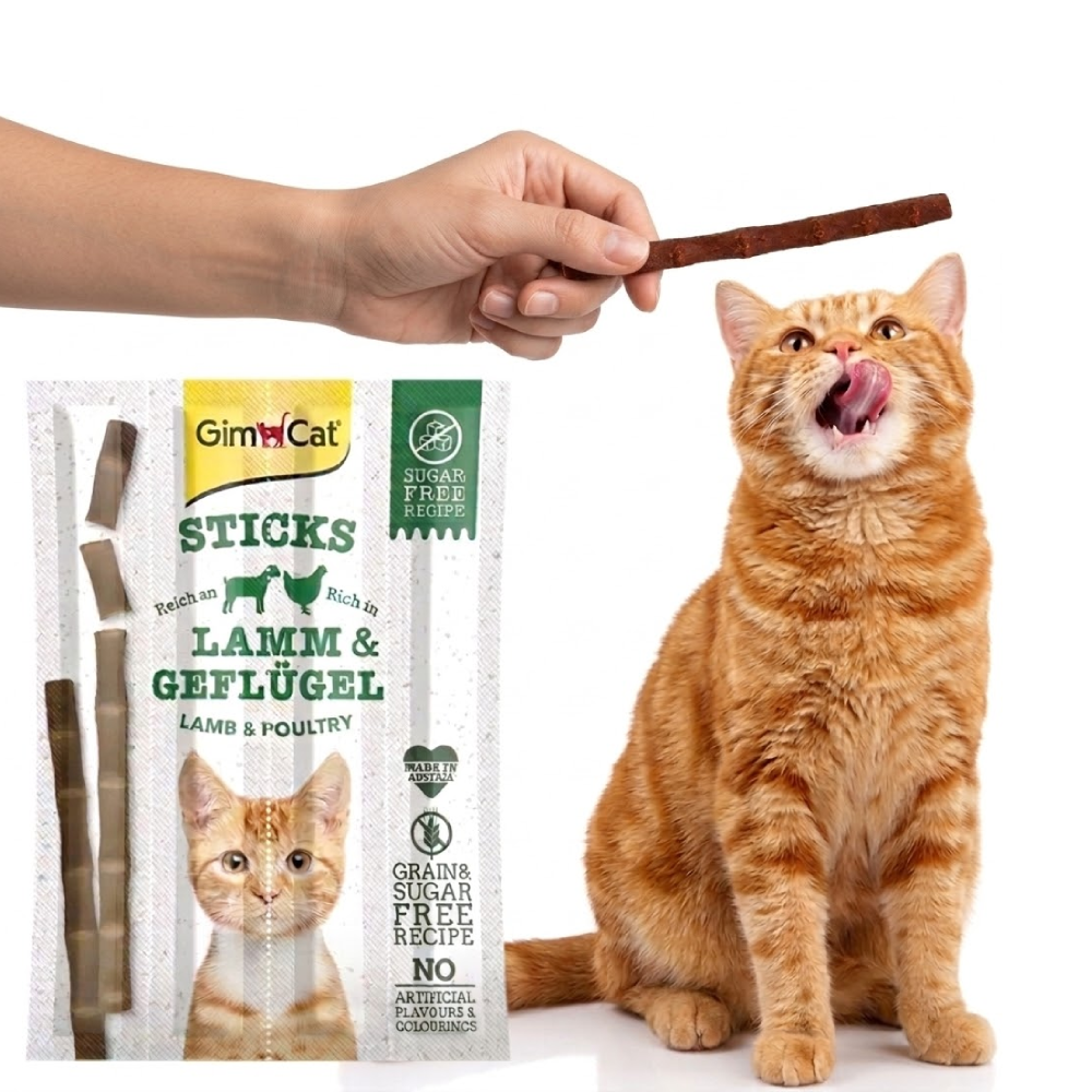 GIMCAT Sticks Paluszki dla kota z jagnięciną i drobiem 4 szt x 5g - obrazek 5