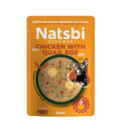 NATSBI CAT STEAMED KURCZAK Z JAJKIEM PRZEPIÓRCZYM 80g