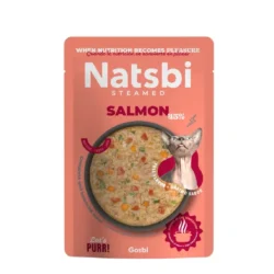 NATSBI CAT STEAMED SALMON 80g