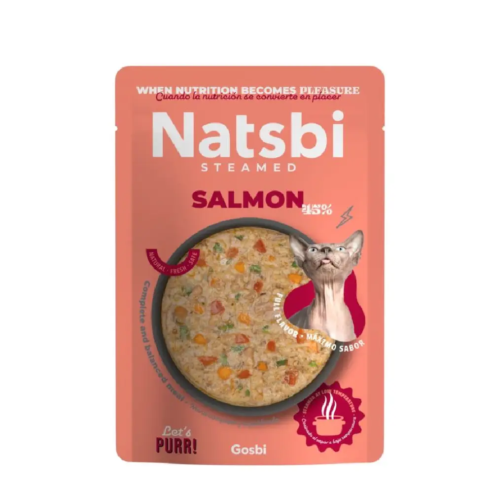 NATSBI CAT STEAMED SALMON 80g