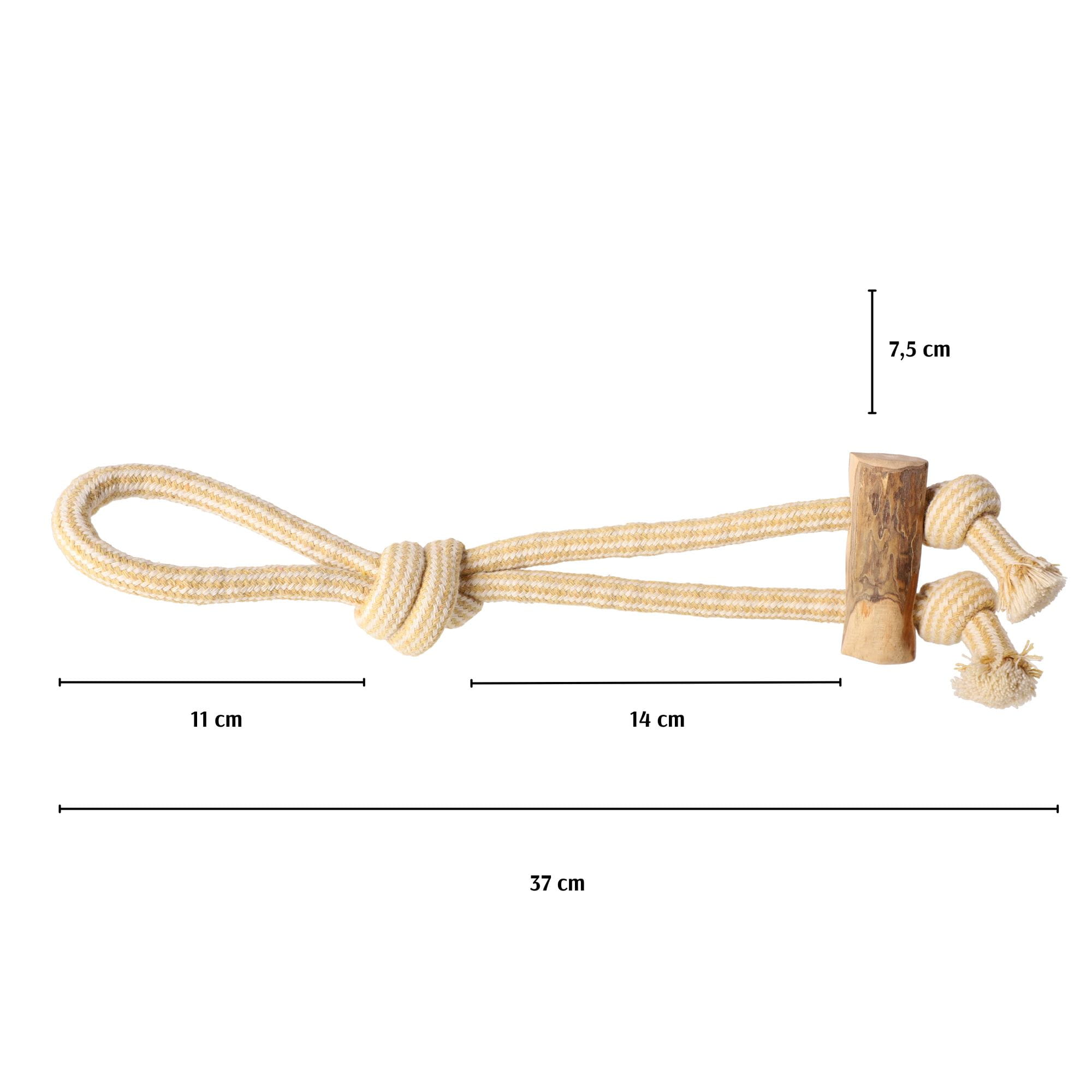 Dingo - PSIA-KAWKA - PRZECIĄGACZ | gryzak z drewna kawowego 37 CM - obrazek 3
