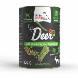 Mokra karma dla psa jeleń z żurawiną i szparagami 400g