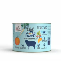 Karma mokra dla psa Jagnięcina z warzywami JUNIOR 200g