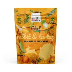 Sucha karma dla szczeniąt Królik i indyk, banan i cukinia 1.5kg
