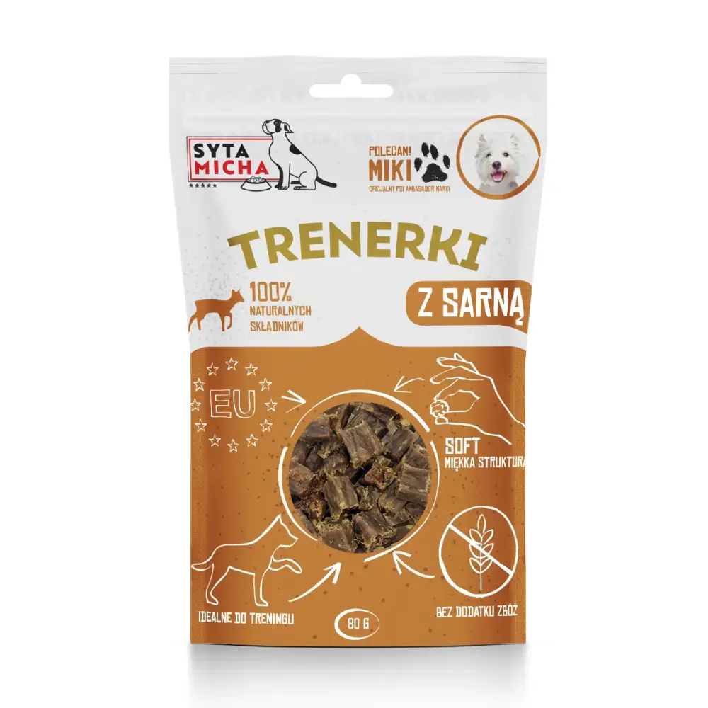 Syta Micha trenerki dla psa Sarna 80g