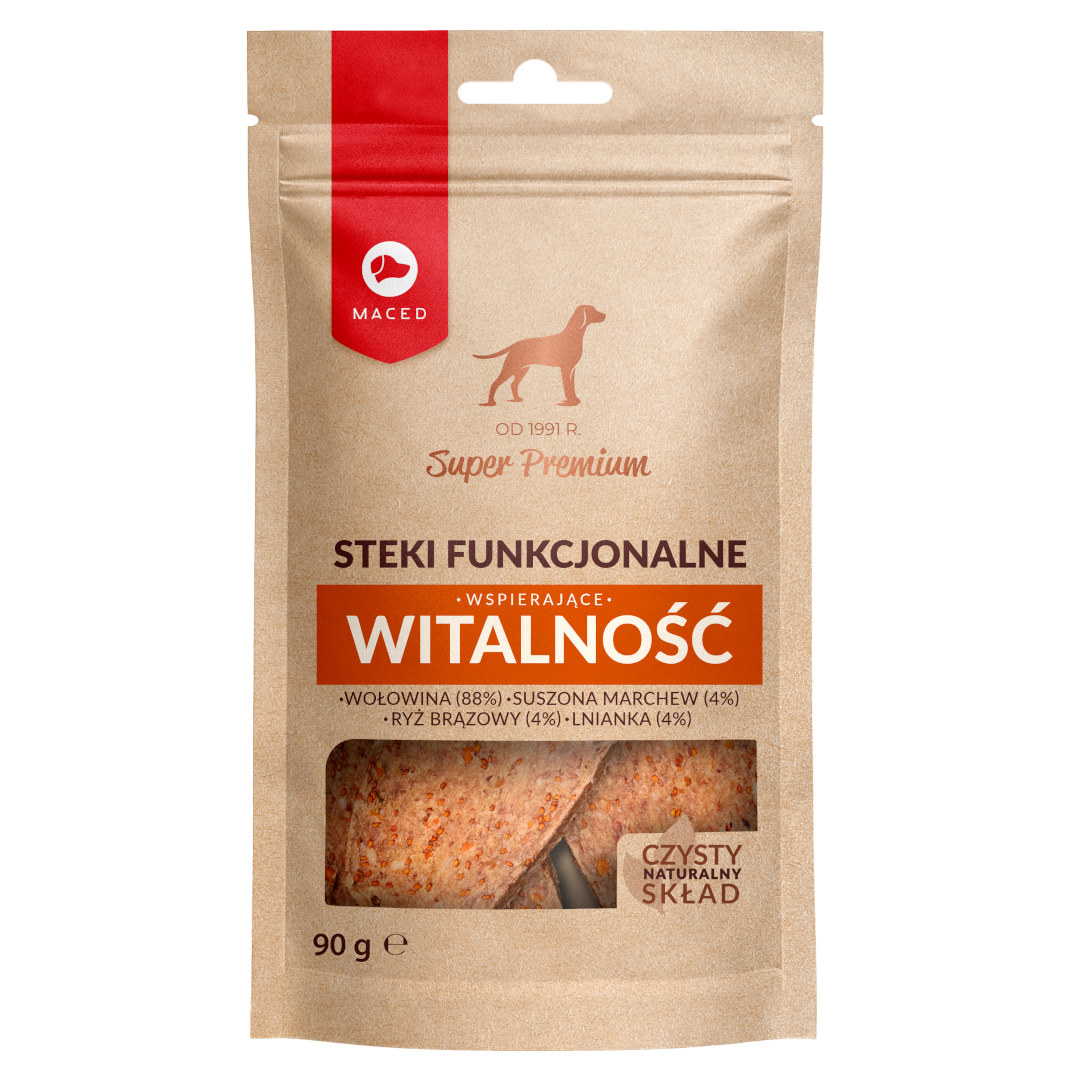 STEKI FUNKCJONALNE WITALNOŚĆ Przysmak Dla Psa 90G - MACED