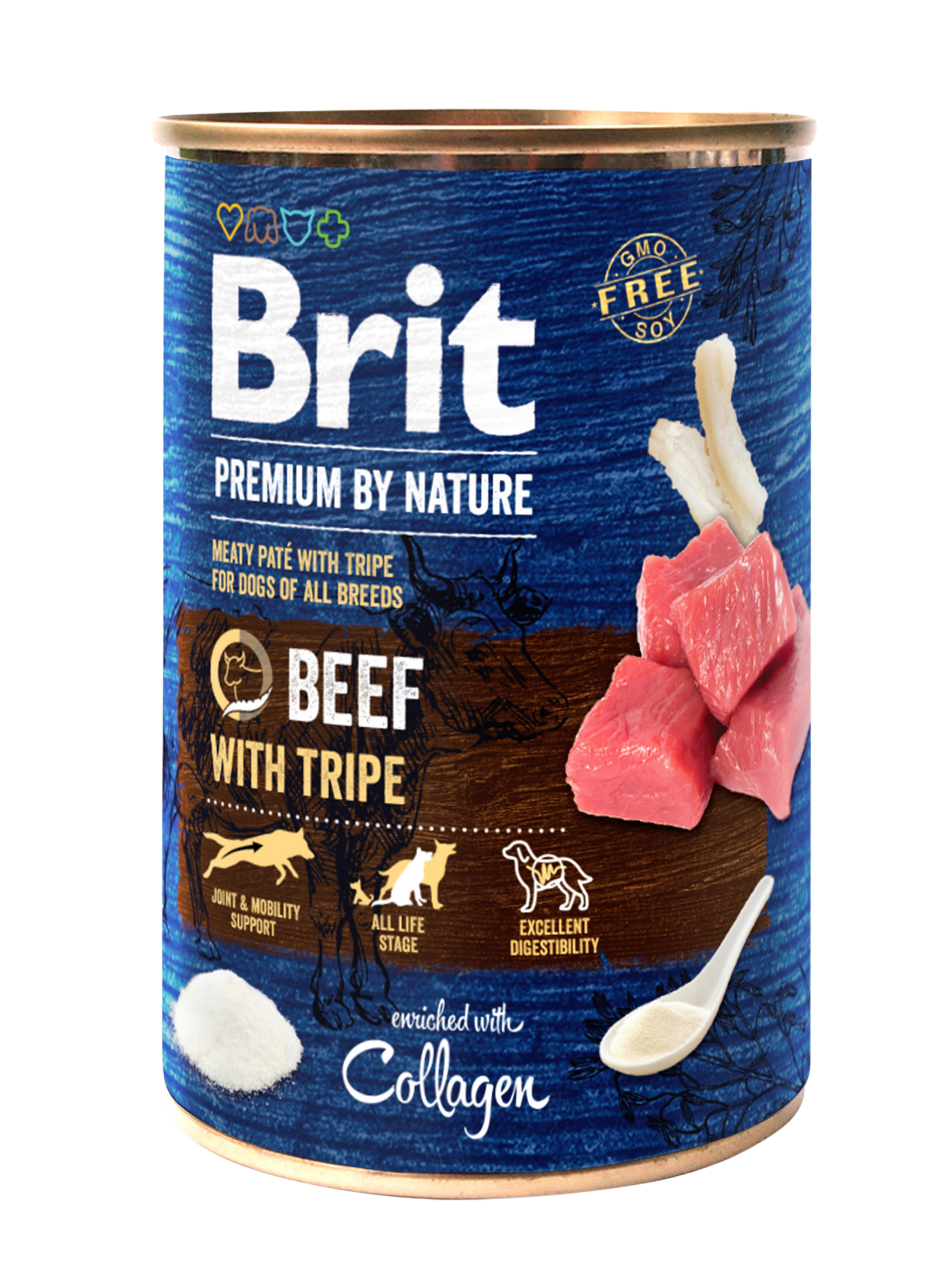 Brit Premium by Nature, wołowina z flakami, 400 g